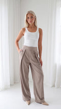 Kiana Pantalon - Taupe